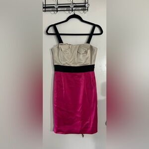 Max & Cleo Pink and Cream Mini Dress